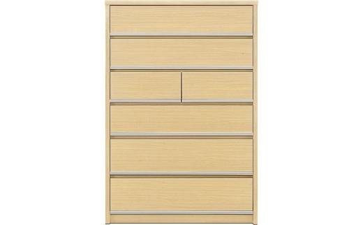 大川家具 チェスト 幅90cm ハイタイプ 引出し 6段 シンプル ナチュラル
