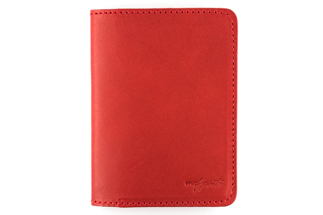 maf pinto レザーカードケース (クリアポケット) レッド