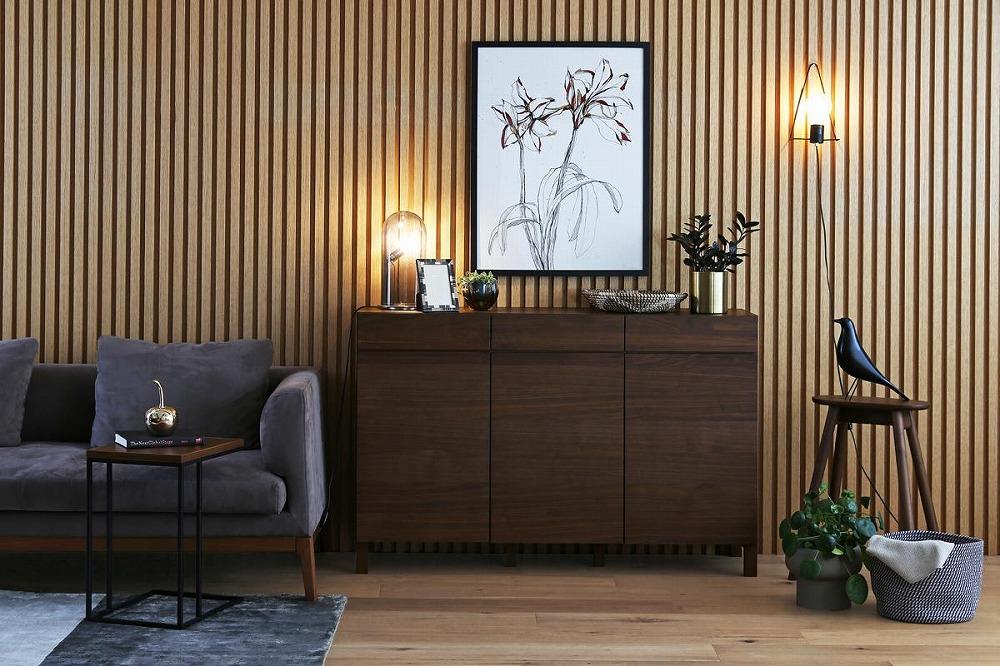 【開梱設置】高野木工 LECCE レッチェ 134キャビネット ウォルナット 【10年保証】