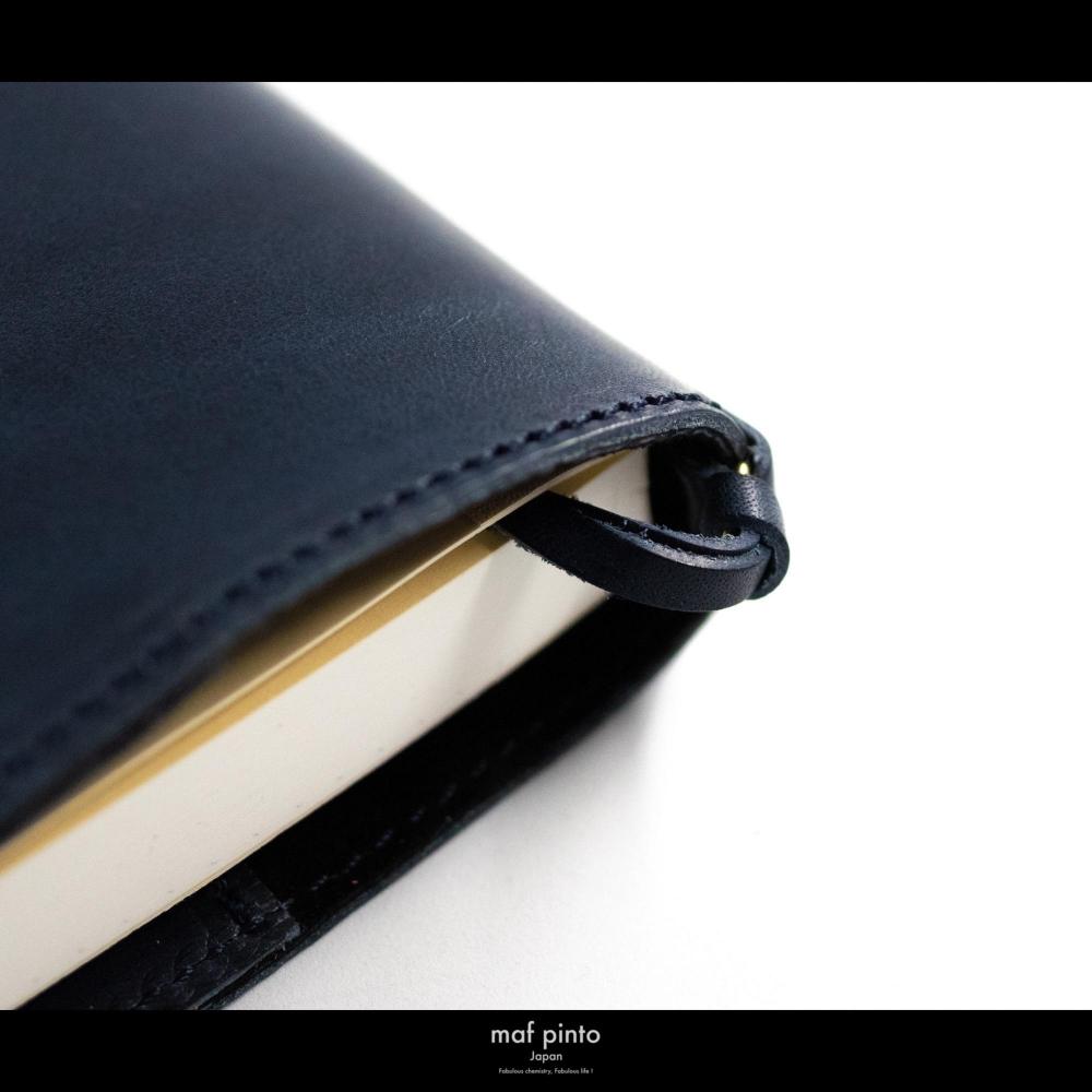 maf pinto (マフ ピント) レザー手帳カバー B6 ネイビー 本革 日本製
