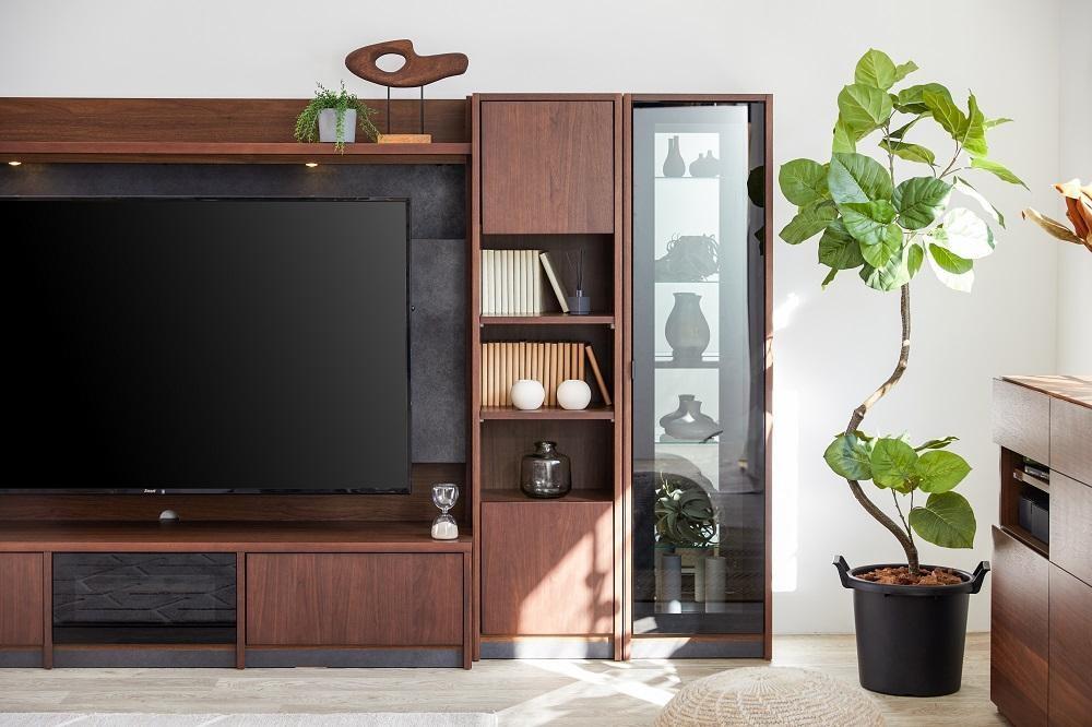 バロン 42キュリオケース：ウォールナット【モーブル】【大川家具】