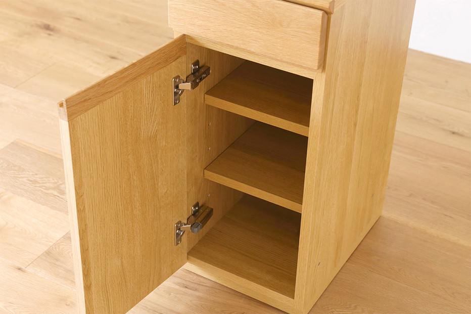 【開梱設置】高野木工 アスター 90天板 + 30キャビネット (左開き・右開き) + 60デスク ※置きミラー別売 ※スツール別売 オーク【10年保証】