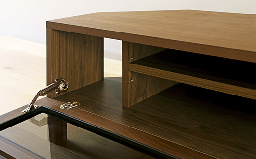 【開梱設置】高野木工 レッチェ 120コーナーTVボード ウォルナット【10年保証】