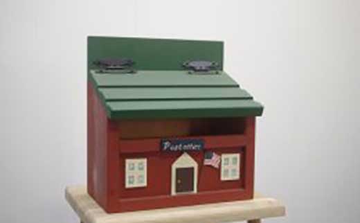 アメリカンハウス壁掛けポスト レッド