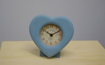 ハート置き時計 マリーンブルー