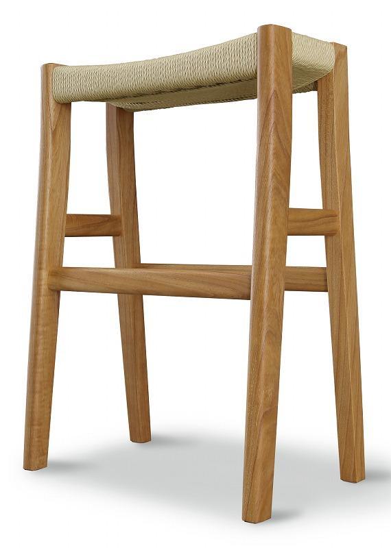 ＜マニフ＞キッチンスツール MS-04H(600)：わら（キナリ）