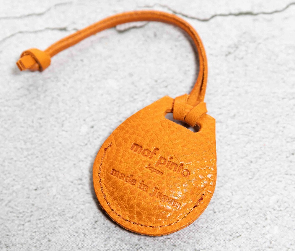 エアタグ用 ケース カバー レザー 本革 apple airtag 【オレンジ シュリンク】