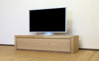 【120TVボード　オーク120cm/オーク・オイルフィニッシュ】扉を閉めたままでもリモコンが効く、天然木オーク材のテレビボード 家具 テレビ台 テレビボード TVボード AVボード 棚 リビングボード サイドボード ローボード MUFactory