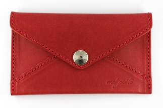 maf pinto 薄型名刺入れ レザーカードケース レッド