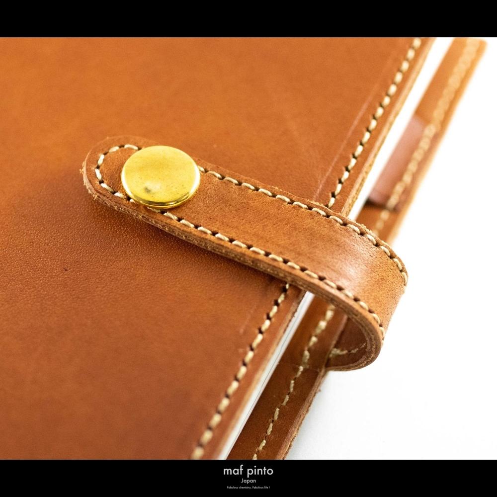 maf pinto (マフ ピント) レザー手帳カバー B6 ライトブラウン 本革 日本製