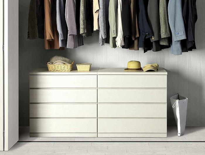 クローゼット チェスト 幅60 3段 奥行55 ホワイト色 タンス 押入れ収納 衣類収納 桐 箪笥 大川家具 丸田木工 フィット