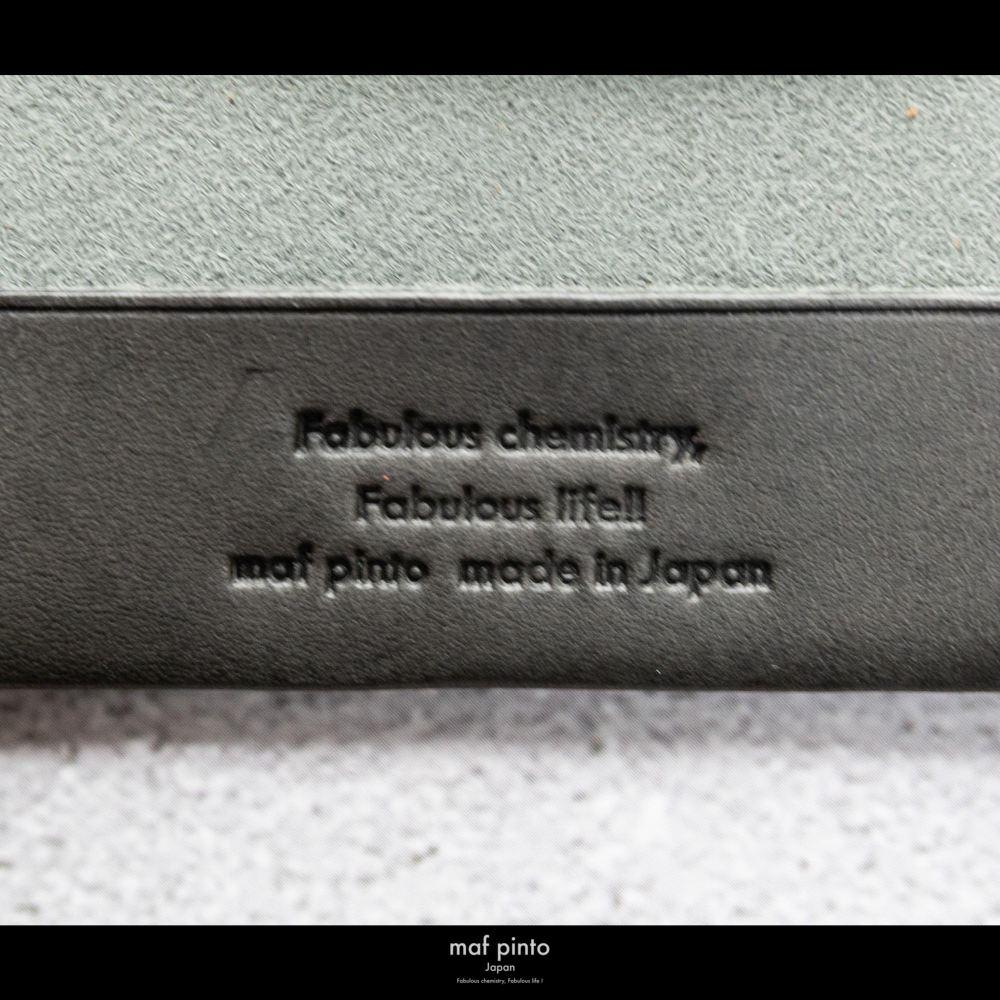 maf pinto (マフ ピント) キーリング キーホルダー 小銭入れ付き ミニ財布 グレー レザー 本革 日本製