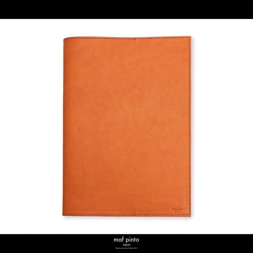 maf pinto (マフ ピント) ノートカバー B5サイズ オレンジシュリンク レザー 本革 日本製
