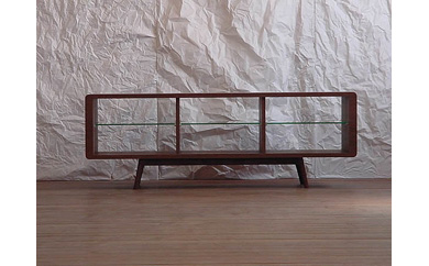 【Canvas TVボード　ウォールナット】バランスの良い形とシンプルさが飾る物を引き立たせるおしゃれなローボード ＜ウォールナット材ツキ板　 オイルフィニッシュ＞ 家具 テレビ台 テレビボード TVボード AVボード 棚 リビング  MUFactory