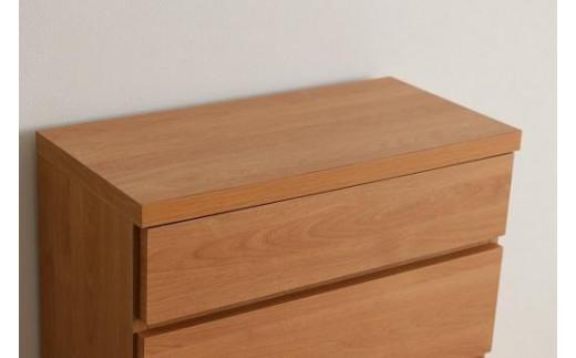 【洗面所などの限られた空間に便利】薄型チェスト 60cm幅5段 (ナチュラル木目)