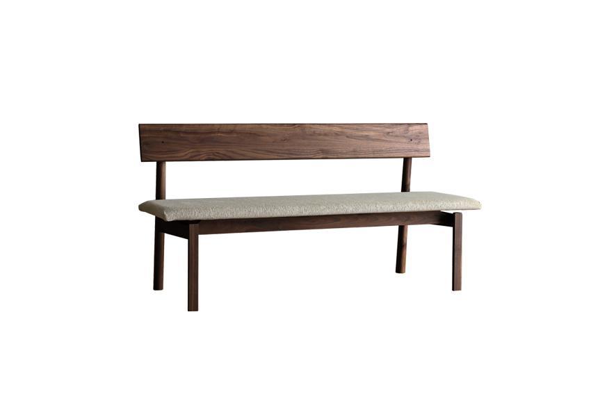 【開梱設置】高野木工 ARCO アルコ ダイニングソファ ウォルナット W150cm  チャート6：キャメル 【10年保証】