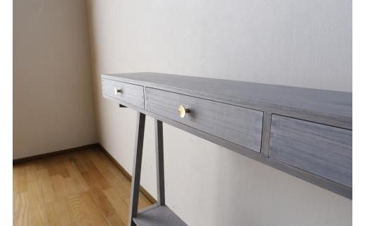 【PAUSE コンソールハイ ジンダイ】★コンパクトながらも収納を兼ね備えたコンソールテーブル 日本の伝統色で仕上げた塗装はインテリアのアクセントとして、お部屋を素敵な空間に演出します