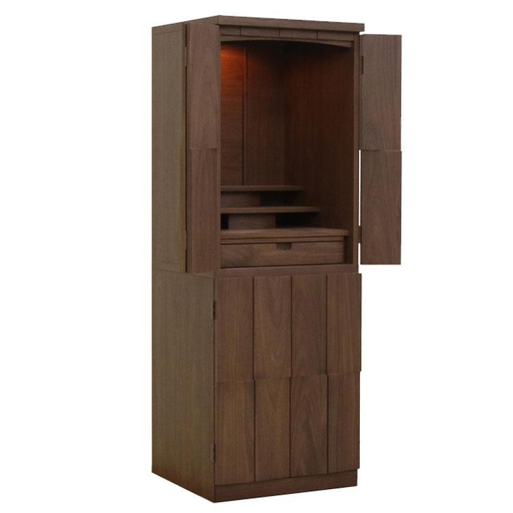 モダン仏壇 16×46号【カラー：ウォールナット】