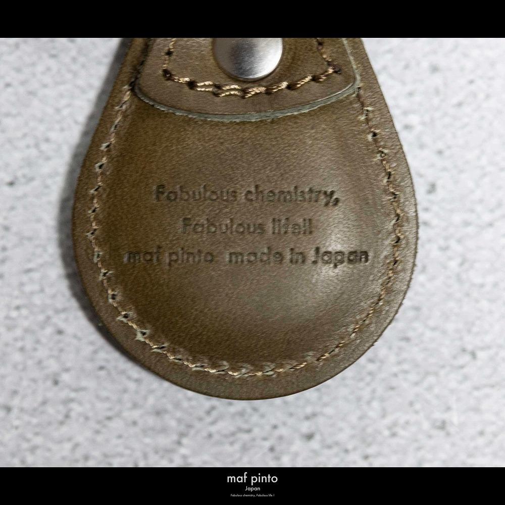 maf pinto (マフ ピント) タグ キーリング キーホルダー キーケース キーチャーム オリーブ レザー 本革 日本製