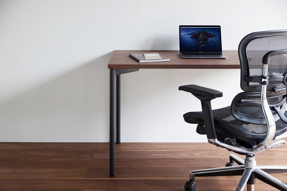 パソコンデスク シンプル デスク WAAKdesk TypeA 120 天板ウォールナット | 脚ブラック