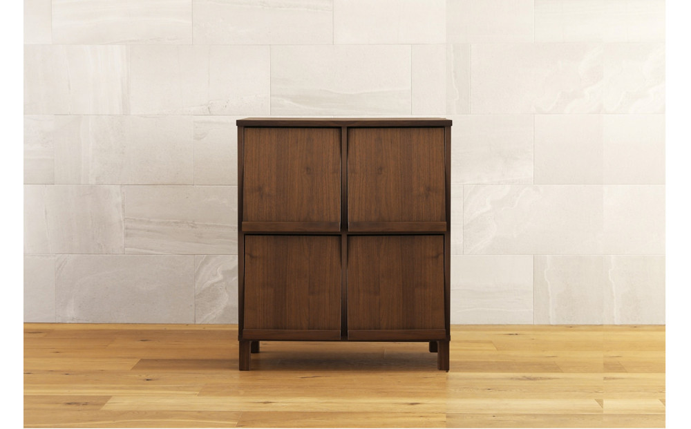 【開梱設置】高野木工 LECCE レッチェ 77マガジンレコードラック ウォルナット【10年保証】