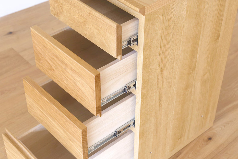 【開梱設置】高野木工 アスター ASTER 120天板 + サイドパネル（右・左） + 30チェスト ※チェア別売 オーク【10年保証】