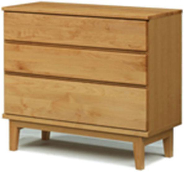 【幅90.3 奥行44.5 高さ81.3】モニカ90センチ幅3段ローチェスト（脚組立込み）