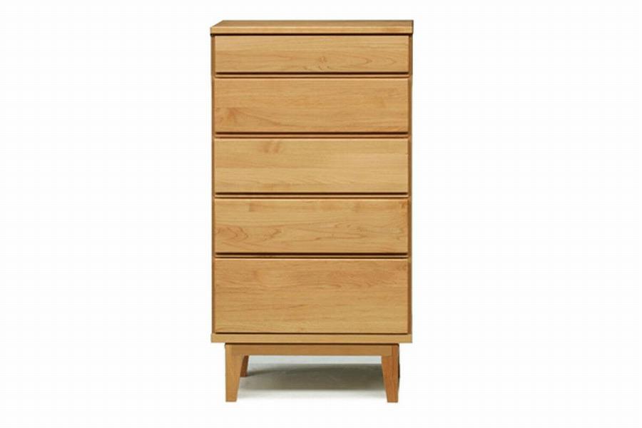 【幅60.1 奥行44.5 高さ112.1】モニカ60センチ幅5段ハイチェスト（脚組立込み）