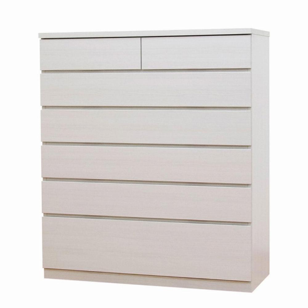 チェスト タンス 幅102 6段 奥行44 ホワイト色 シルフ Sylph 桐たんす 箪笥 婚礼家具 衣類収納 大川家具【丸田木工】