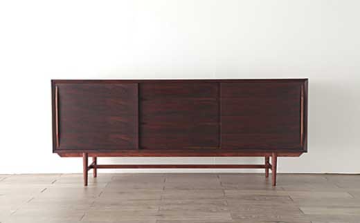 【Sofia リビングボード　Rosewood　200cm/ローズウッド・オイルフィニッシュ】ローズウッドの上質なリビングボード 家具 リビングボード サイドボード ローボード 棚 飾り棚 食器棚 本棚 MUFactory