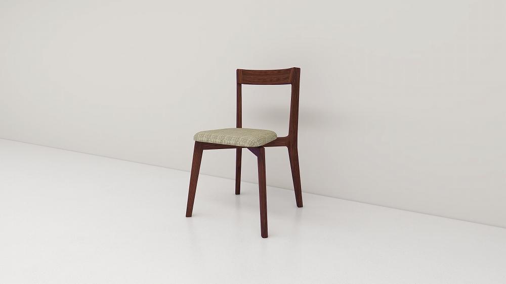 【開梱設置】高野木工 リアルトチェア ウォルナット 生地：CHART3 アッシュグレイ【10年保証】