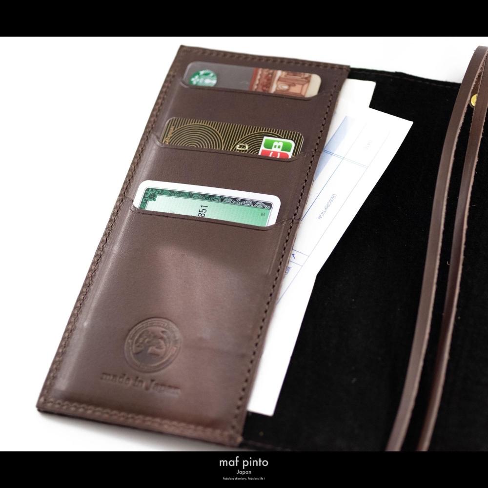 maf pinto (マフ ピント) レザー手帳カバー A6 (文庫本サイズ) ダークブラウン 本革 日本製