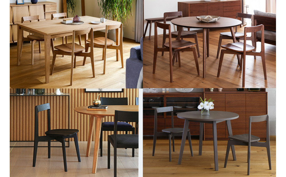 【開梱設置】高野木工 RIALTO CHAIR リアルト チェア オーク(グレー塗装) 板座 【10年保証】