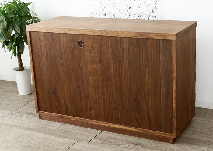 大川家具 クレーター 120cmリビングボード 台輪 天然木ウォールナット