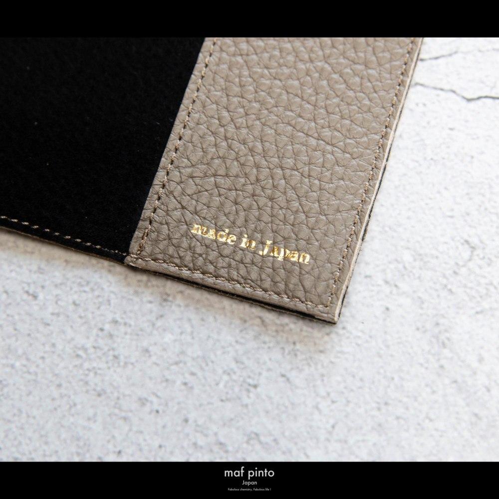 maf pinto (マフ ピント) レザーブックカバー 四六判サイズ ADRIA LINE トープ 本革 日本製