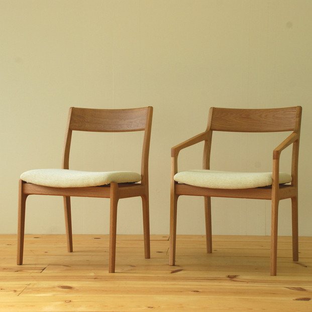 ダイニングチェア オーク無垢材 肘付 TS-10HO WAプラス 大川市