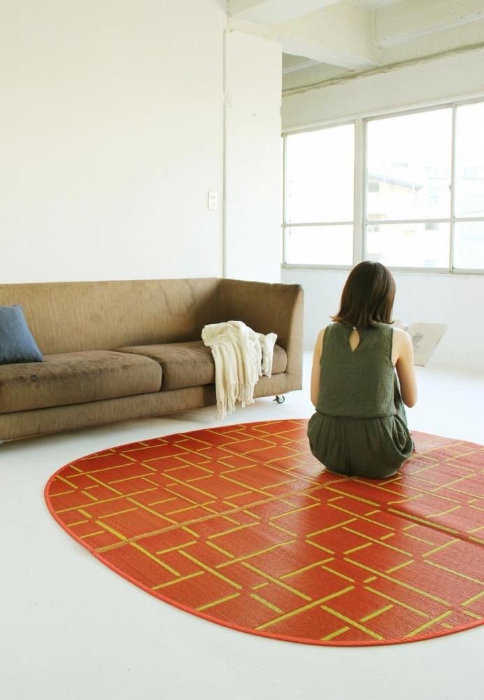 OTO い草ラグ(L)190×190cm【MACHI-MACHI RD】