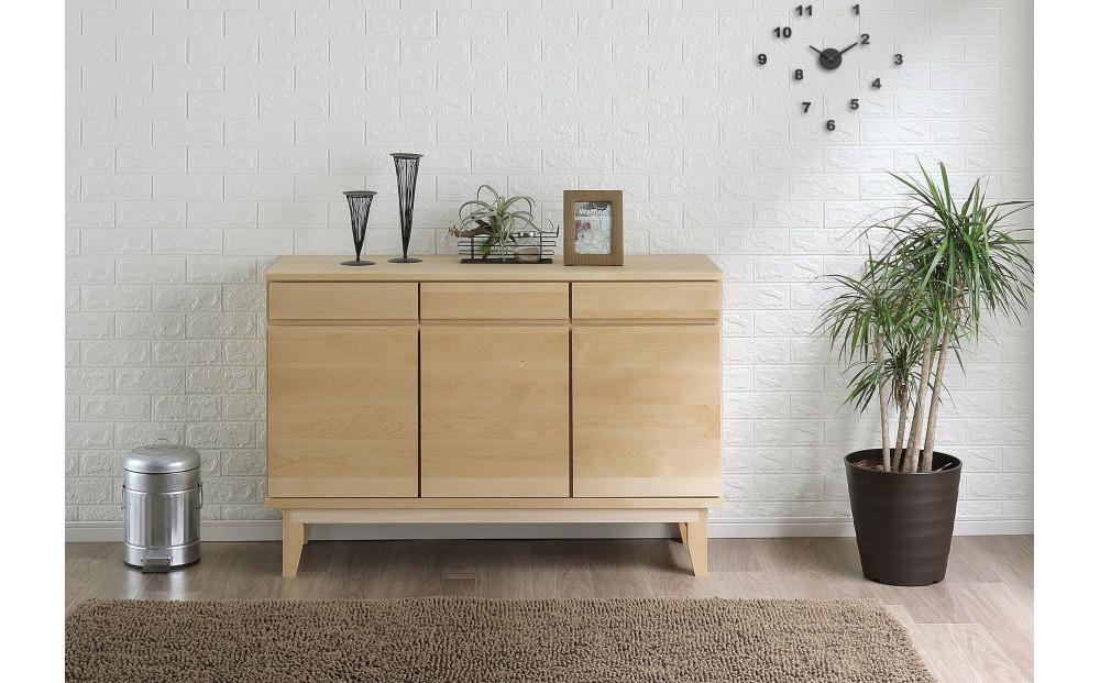 大川家具 幅120cm サイドボード 無垢材 -lahm-ラーム