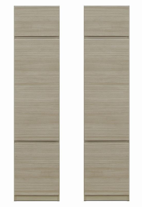 シャルム 幅40cm グレージュ 板戸キャビネット スリム 右開き 左開き キャビネット 壁面収納