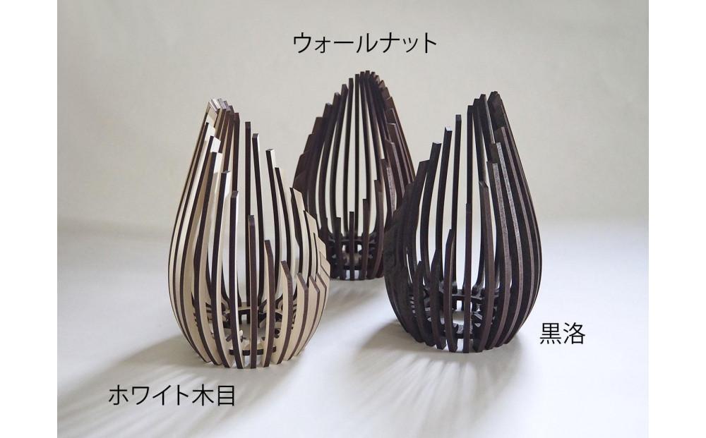 LED キャンドルホルダー 木製 レーザー加工雑貨 黒洛 インテリア雑貨 キャンドルホルダー001 2個セット