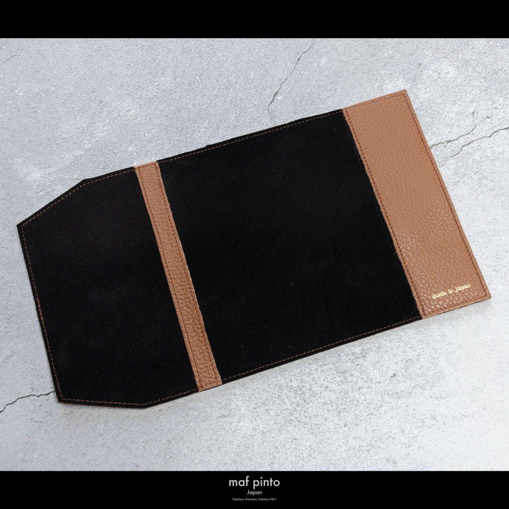 maf pinto (マフ ピント) レザーブックカバー 四六判サイズ ADRIA LINE キャラメル 本革 日本製