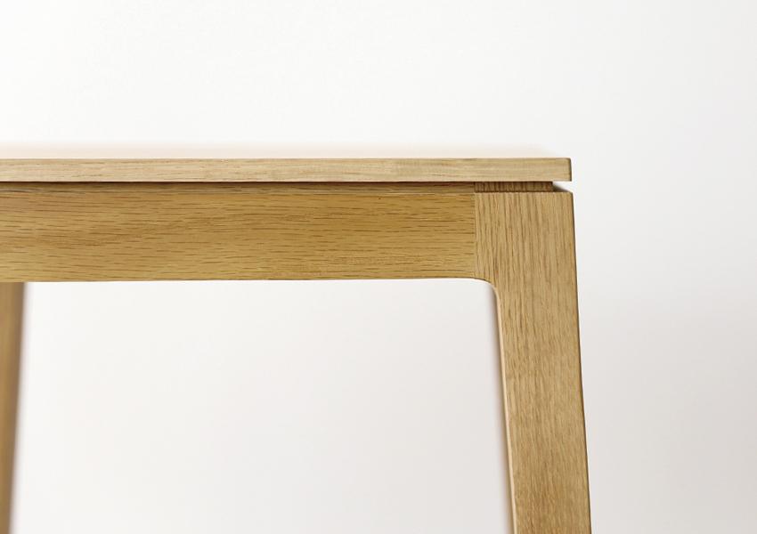 【開梱設置】高野木工 モル 130×70ローテーブル ホワイトオーク／黒塗装【10年保証】