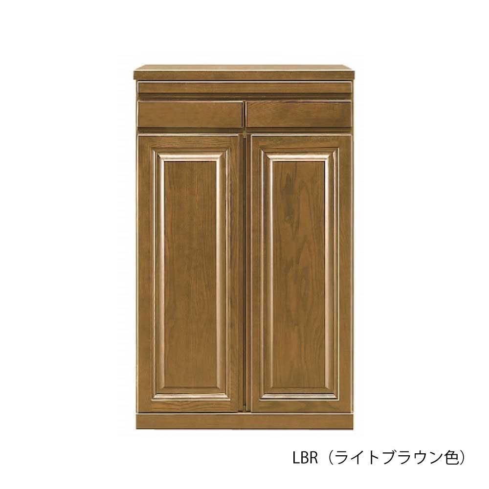 60幅 家具調仏壇 ハイタイプ 日本製 仏具 開き戸 カウンター付き 60センチ【LBR（ライトブラウン色）】