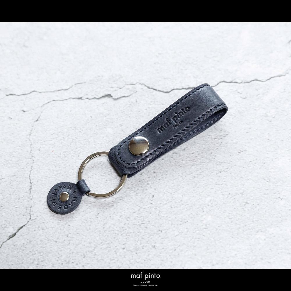 maf pinto (マフ ピント)ストラップ キーリング キーホルダー キーケース ネイビー レザー 本革 日本製