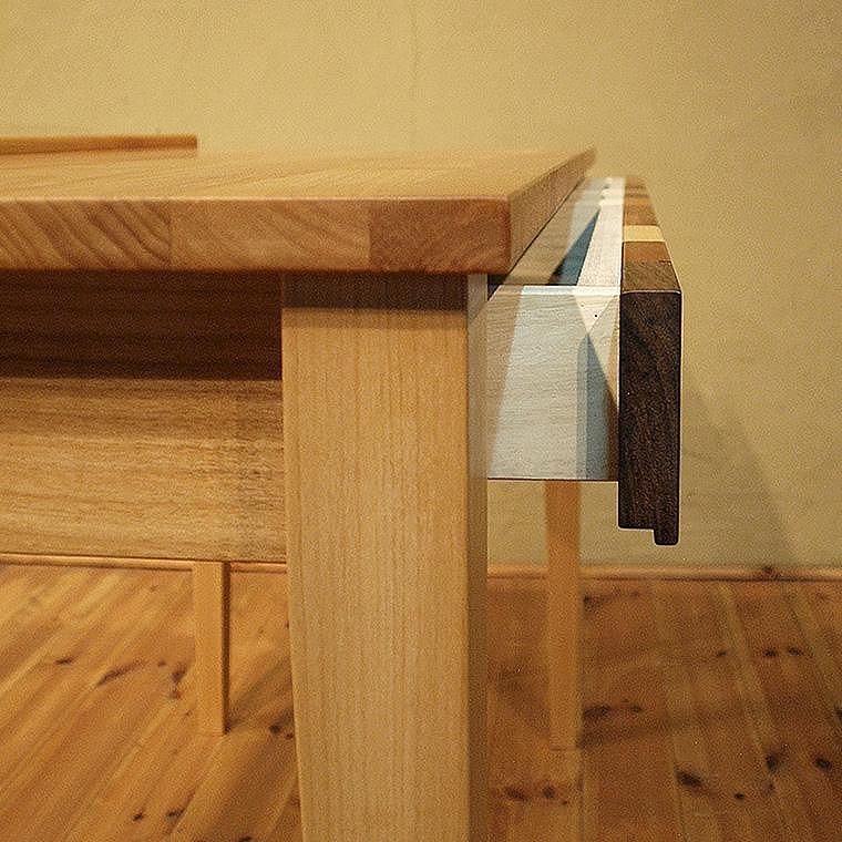 クラフトデスク　PICASSO-al　無垢　リモート　パソコン　120×50×70cm　WAプラス 大川家具 福岡県 大川市