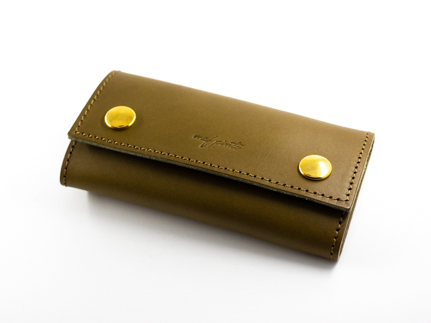 maf pinto レザーキーケース 本革 鍵入れ コンパクト マルチ カードキー オリーブ