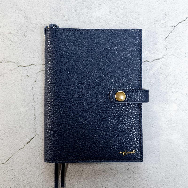 maf pinto (マフ ピント) 手帳カバー B6サイズ ネイビー ADRIA LINE レザー 本革 日本製