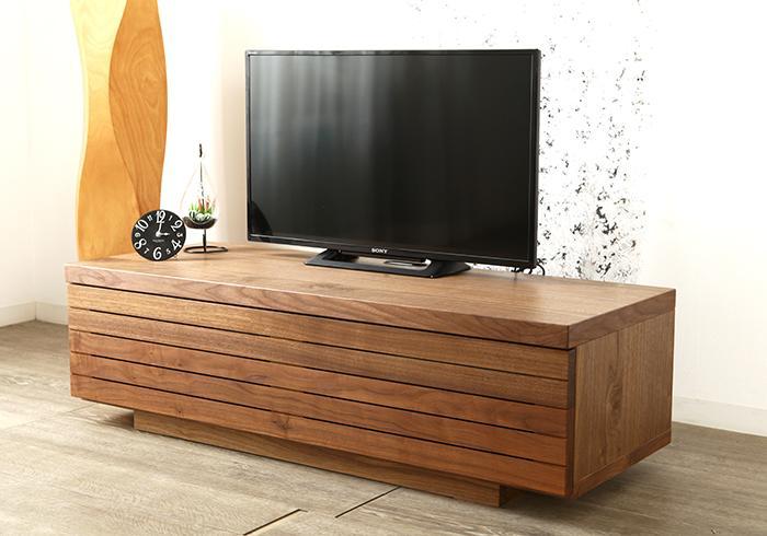 大川家具 ノート120TVボード1枚扉 ウォールナット 台輪