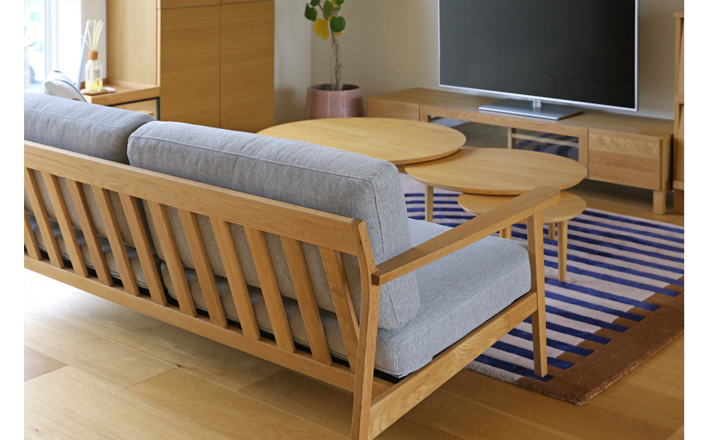 【開梱設置】高野木工 CEBU セブ ソファ 2.5人掛け オーク 【10年保証】