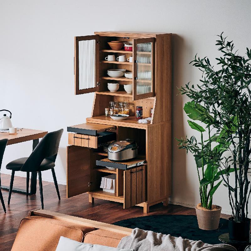 【Jyenero／ジェネロ 幅80cmダイニングボード】★大容量の収納と部屋に合わせやすいデザイン